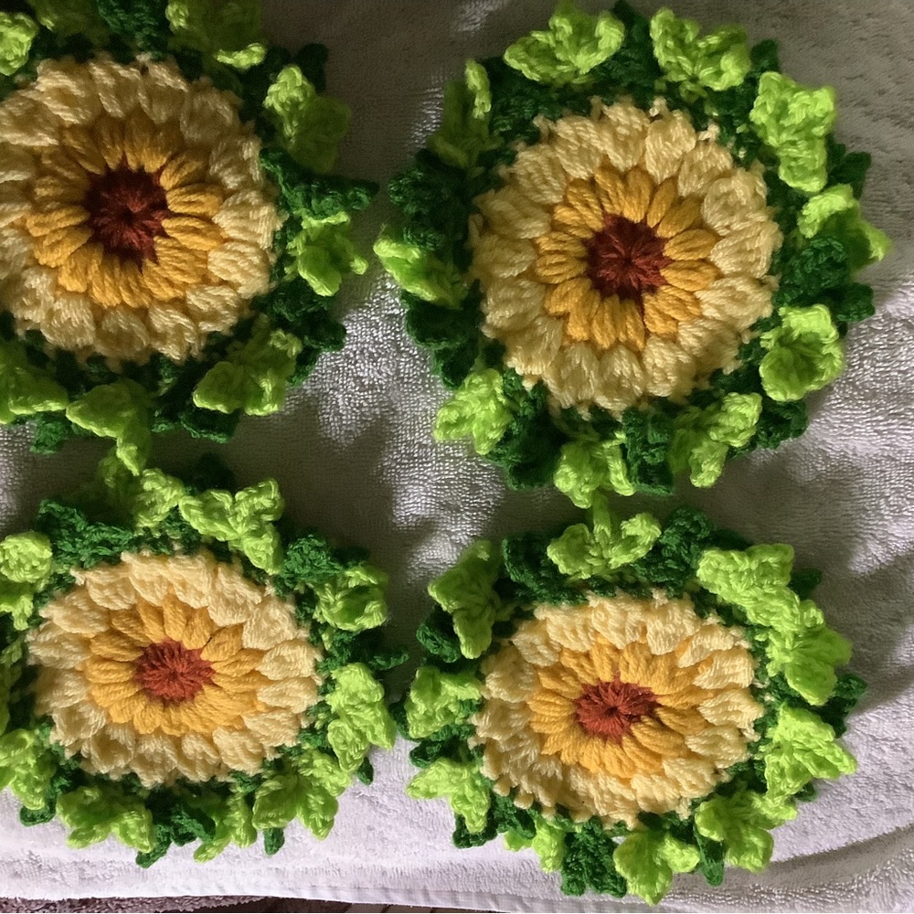 Crochet coasters
